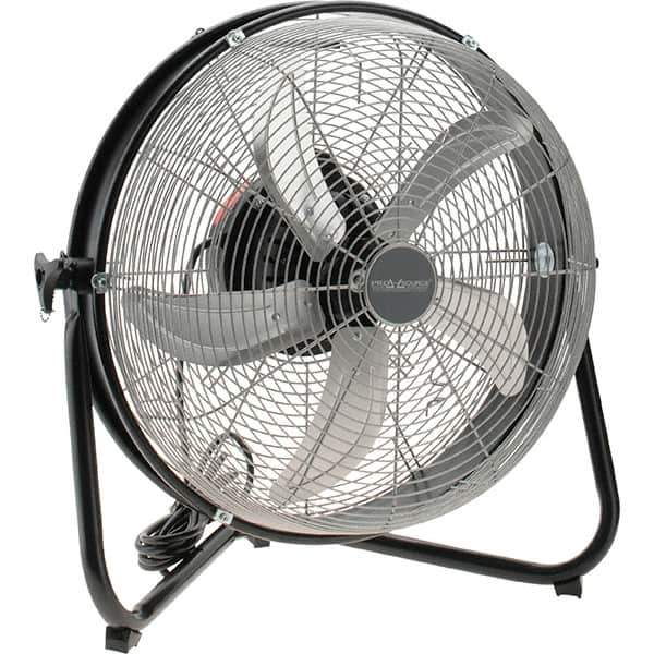 PRO-SOURCE - 18" Blade, 5/64 hp, 1,550, 2,000 & 2,680 CFM, Oscillating Industrial Circulation Fan - Floor Stand, 120 Volts, 3 Speed - Eagle Tool & Supply