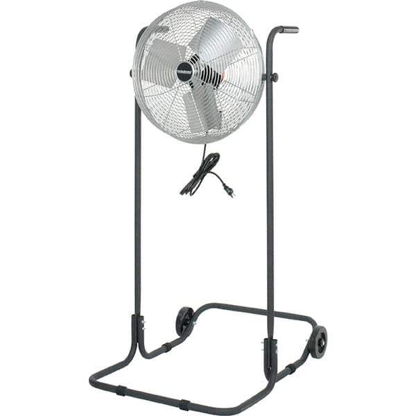 PRO-SOURCE - 18" Blade, 1/8 hp, 5,750 CFM, High Floor Stand Industrial Circulation Fan - Floor Stand, 2.2 Amps, 3 Speed - Eagle Tool & Supply