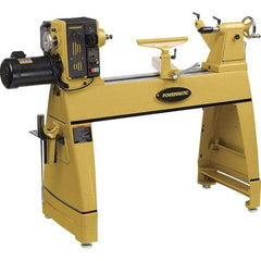 Powermatic - 20" Swing, 36" Between Centers, 220 Volt, Triple Phase Toolroom Lathe - 2MT Taper, 2 hp, 15 to 3,200 RPM, 5/8" Bore Diam, 36-1/2" Deep x 47" High x 81" Long - Eagle Tool & Supply