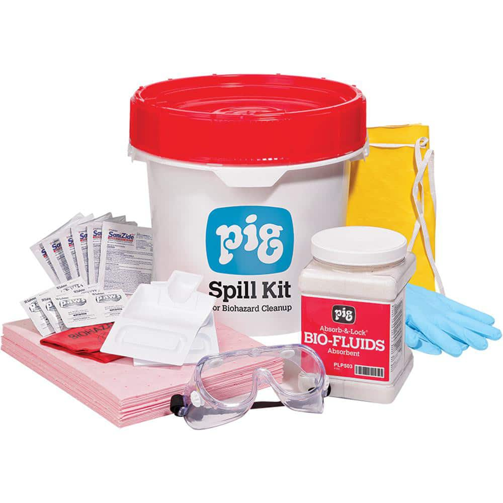 Spill Kits; Kit Type: Biohazard Spill Kit; Container Type: Pail; Container Size (Lb.): 3.5 gal; Absorption Capacity: 8.5 gal; Color: White; Portable: Yes; Capacity per Kit (Gal.): 8.5 gal; Includes: 1 - Instructions; 1 - 3.5 Gal Pail; 1 - Economy Goggles;