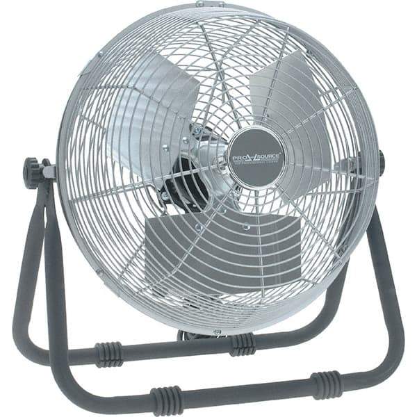 PRO-SOURCE - 12" Blade, 1/12 hp, 1,650, 2,300 & 2,750 CFM, Low Floor Stand Industrial Circulation Fan - Floor Stand, 120 Volts, 1.1 Amps, 3 Speed - Eagle Tool & Supply