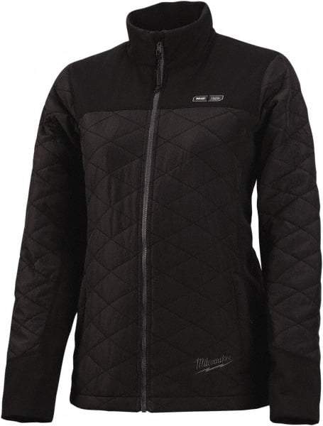 Milwaukee Tool - Size XL Heated Jacket - Black, Polyester, Zipper Closure, 39 to 41" Chest - Eagle Tool & Supply
