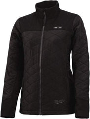 Milwaukee Tool - Size XL Heated Jacket - Black, Polyester, Zipper Closure, 39 to 41" Chest - Eagle Tool & Supply