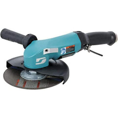 Dynabrade - 7" Wheel Diam, 8,500 RPM, Pneumatic Angle & Disc Grinder - 5/8-11 Spindle, 115 CFM, Adjustable Exhaust - Eagle Tool & Supply