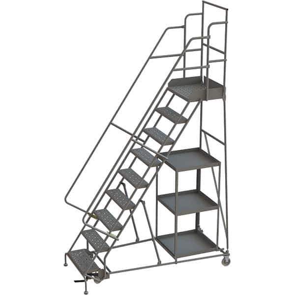 TRI-ARC - Rolling & Wall Mounted Ladders & Platforms Type: Stock-Picking Ladder Style: Rolling Safety Stock Picking Ladder - Eagle Tool & Supply