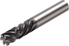 Sandvik Coromant - 12mm, 31.8mm LOC, 12mm Shank Diam, 2-1/2" OAL, 6 Flute, Solid Carbide Square End Mill - Single End, Diamond Finish, Spiral Flute, 40° Helix, Centercutting, Right Hand Cut, Right Hand Flute, Series CoroMill Plura - Eagle Tool & Supply