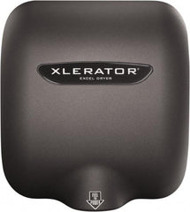 Excel Dryer - 1490 Watt Graphite Finish Electric Hand Dryer - 208/277 Volts, 6.2 Amps, 11-3/4" Wide x 12-11/16" High x 6-11/16" Deep - Eagle Tool & Supply