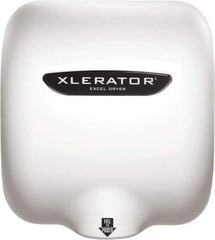 Excel Dryer - 1490 Watt White Finish Electric Hand Dryer - 208/277 Volts, 6.2 Amps, 11-3/4" Wide x 12-11/16" High x 6-11/16" Deep - Eagle Tool & Supply