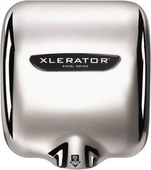 Excel Dryer - 1450 Watt Silver Finish Electric Hand Dryer - 110/120 Volts, 12.2 Amps, 11-3/4" Wide x 12-11/16" High x 6-11/16" Deep - Eagle Tool & Supply