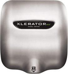 Excel Dryer - 500 Watt Silver Finish Electric Hand Dryer - 208/277 Volts, 2.2 Amps, 11-3/4" Wide x 12-11/16" High x 6-11/16" Deep - Eagle Tool & Supply