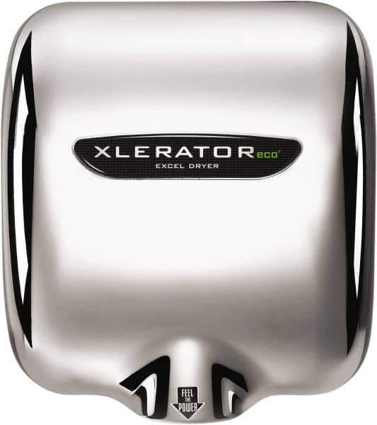 Excel Dryer - 530 Watt Silver Finish Electric Hand Dryer - 110/120 Volts, 4.5 Amps, 11-3/4" Wide x 12-11/16" High x 6-11/16" Deep - Eagle Tool & Supply