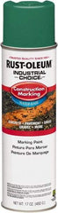 Rust-Oleum - 17 fl oz Green Paint & Primer - 400' Coverage at 1" Wide, Water-Based Formula, >500 gL VOC - Eagle Tool & Supply