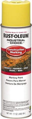 Rust-Oleum - 17 fl oz Yellow Paint & Primer - 400' Coverage at 1" Wide, Solvent Base Formula, >500 gL VOC - Eagle Tool & Supply