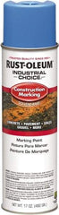 Rust-Oleum - 17 fl oz Blue Paint & Primer - 400' Coverage at 1" Wide, Solvent Base Formula, >500 gL VOC - Eagle Tool & Supply