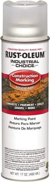 Rust-Oleum - 17 fl oz Clear Paint & Primer - 400' Coverage at 1" Wide, Solvent Base Formula, >500 gL VOC - Eagle Tool & Supply