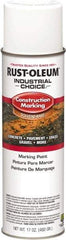 Rust-Oleum - 17 fl oz White Paint & Primer - 400' Coverage at 1" Wide, Solvent Base Formula, >500 gL VOC - Eagle Tool & Supply
