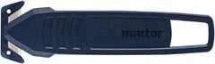 Martor USA - Recessed/Hook Blade Safety Utility Knife - Dark Blue Poly-Steel Handle, 1 Blade Included - Eagle Tool & Supply