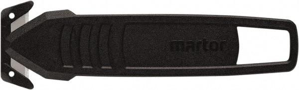 Martor USA - Recessed/Hook Blade Safety Utility Knife - Black Polycarbonate Handle, 1 Blade Included - Eagle Tool & Supply