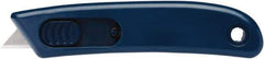 Martor USA - Retractable Utility Knife - Black & Blue Poly-Steel Handle, 1 Blade Included - Eagle Tool & Supply