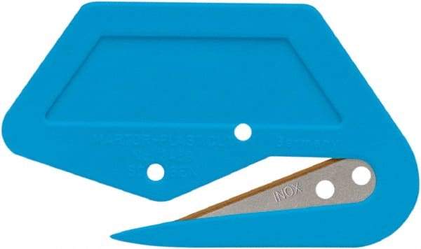 Martor USA - Recessed/Hook Blade Safety Utility Knife - Blue Polycarbonate Handle, 1 Blade Included - Eagle Tool & Supply