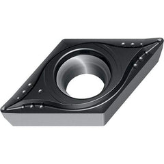 Walter - DCMT MM4 Grade WSM20S Turning Insert - TiAlN+Al2O3+(Al) Finish, 55° Rhombic, 9.53mm Inscr Circle, 3.97mm Thick, 0.4mm Corner Radius - Eagle Tool & Supply