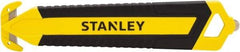 Stanley - Recessed/Concealed Fixed Blade Safety Cutter - 0.2145" Steel Blade, Yellow & Black Bi-Material Handle, 1 Blade Included - Eagle Tool & Supply