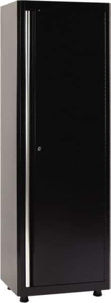 Sandusky Lee - 4 Shelf Locking Storage Cabinet - Steel, 24" Wide x 18" Deep x 72" High, Black - Eagle Tool & Supply