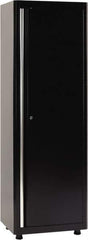 Sandusky Lee - 4 Shelf Locking Storage Cabinet - Steel, 24" Wide x 18" Deep x 72" High, Black - Eagle Tool & Supply