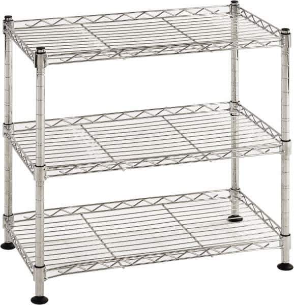 Sandusky Lee - 3 Shelf Wire Shelving Unit - 18" Wide x 10" Deep x 18" High, - Eagle Tool & Supply
