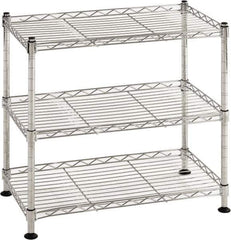 Sandusky Lee - 3 Shelf Wire Shelving Unit - 18" Wide x 10" Deep x 18" High, - Eagle Tool & Supply