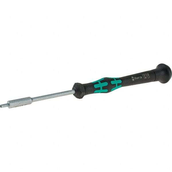 Wera - 1.5mm Solid Shaft Precision Nutdriver - Cushion Grip Handle, 6-1/4" OAL - Eagle Tool & Supply