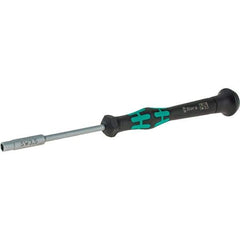 Wera - 3.5mm Solid Shaft Precision Nutdriver - Cushion Grip Handle, 6-1/4" OAL - Eagle Tool & Supply