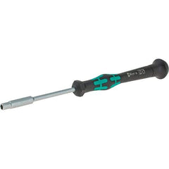 Wera - 3.2mm Solid Shaft Precision Nutdriver - Cushion Grip Handle, 6-1/4" OAL - Eagle Tool & Supply
