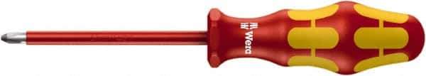Wera - PZ.2 Point, 100mm Blade Length Posidrive Screwdriver - 205mm OAL - Eagle Tool & Supply