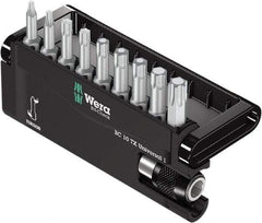 Wera - 10 Piece, 1/4" Drive Screwdriver Bit Set - T8 to T40 Torx - Eagle Tool & Supply