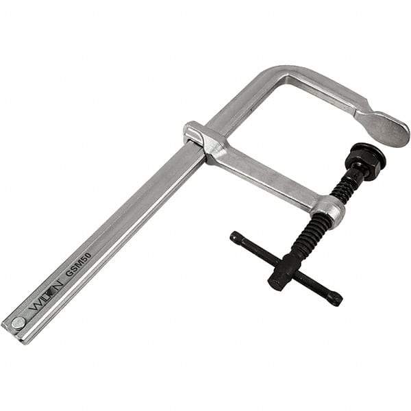 Wilton - 5-1/2" Throat Depth, 20" Max Capacity, Heavy-Duty F Sliding Arm Clamp - 2,660 Lb Clamping Pressure - Eagle Tool & Supply