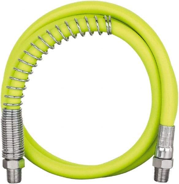 Legacy - 3' Long, 10,000 psi Operating Pressure, Rubber Grease Gun Hose - 1/8 NPT, 10,000 psi Burst Pressure - Eagle Tool & Supply