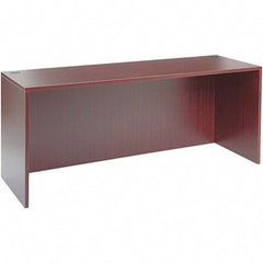 ALERA - 70.88" Long x 29.63" High x 23.63" Deep, Kneespace Credenza - Mahogany (Color), Woodgrain Laminate - Eagle Tool & Supply