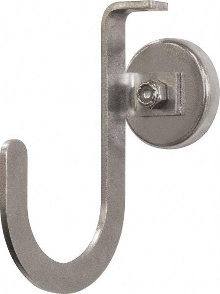 Mag-Mate - 25 Lb Capacity, 2-3/4" Projection, 304 Stainless Steel Magnetic J Hook - 3-7/8" OAL - Eagle Tool & Supply