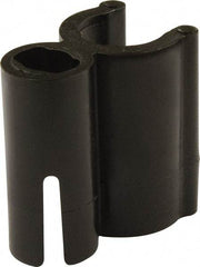 Mag-Mate - 3/8 Hose OD, Tube Support Clip Strip - Black, 1 Slot, 1-1/2" OAL, Use with 3/8" Hose - Eagle Tool & Supply