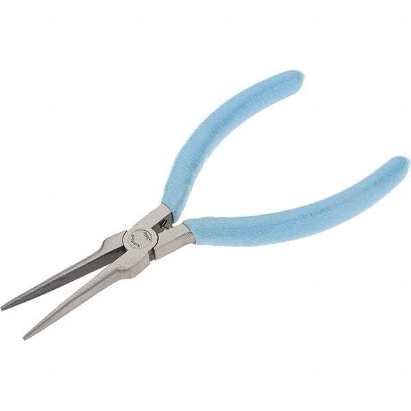 Xcelite - 5-1/2" Jaw Length x 15/32" Jaw Width, Long Needle Nose Comfort Grip Pliers - Smooth Jaw, Bi-Material Cushion Handle - Eagle Tool & Supply