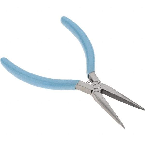 Xcelite - 5-1/2" Jaw Length x 17/32" Jaw Width, Long Nose Comfort Grip Pliers - Serrated Jaw, Bi-Material Cushion Handle - Eagle Tool & Supply