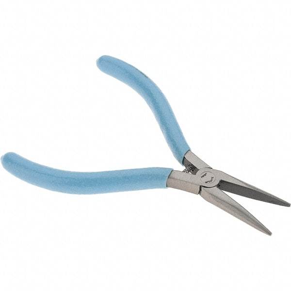 Xcelite - 5" Jaw Length x 7/16" Jaw Width, Long Nose Comfort Grip Pliers - Smooth Jaw, Bi-Material Cushion Handle - Eagle Tool & Supply