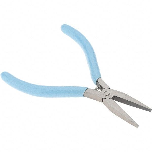 Xcelite - 5" Jaw Length x 7/16" Jaw Width, Long Flat Nose Comfort Grip Pliers - Smooth Jaw, Bi-Material Cushion Handle - Eagle Tool & Supply