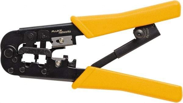 Fluke Networks - 1 Piece, Terminal Crimper & Wire Cutter - Comes in Clam Shell - Eagle Tool & Supply