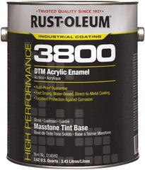 Rust-Oleum - 1 Gal Masstone Tint Base Gloss Finish Acrylic Enamel Paint - 150 to 270 Sq Ft per Gal, Interior/Exterior, Direct to Metal - Eagle Tool & Supply