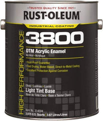 Rust-Oleum - 1 Gal Light Tint Base Gloss Finish Acrylic Enamel Paint - 150 to 270 Sq Ft per Gal, Interior/Exterior, Direct to Metal - Eagle Tool & Supply