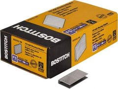 Stanley Bostitch - 1-1/2" Long x 1/2" Wide, 15.5 Gauge Crowned Construction Staple - Steel, Galvanized Finish, Chisel Point - Eagle Tool & Supply