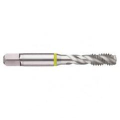 7/16-14 2B 3-Flute Cobalt Yellow Ring Semi-Bottoming 40 degree Spiral Flute Tap-Bright - Eagle Tool & Supply