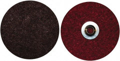 Norton - 7" Medium Grade Aluminum Oxide Deburring Disc - 5/8-11 Threaded Center Hole, Quick Change Connection, Maroon, 85,000 Max RPM - Eagle Tool & Supply